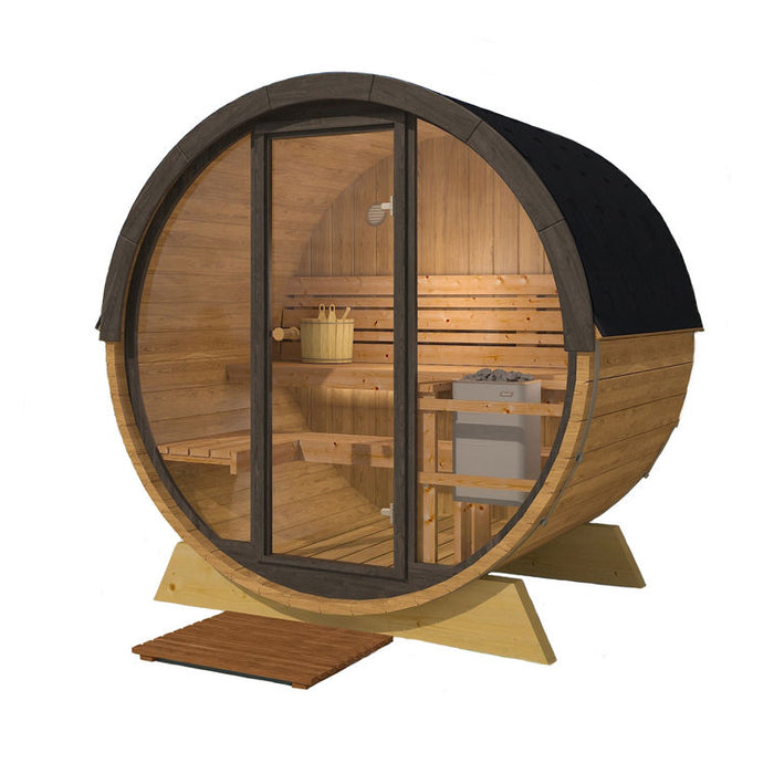 Canadian 4-6 person outdoor red cedar barrel sauna room